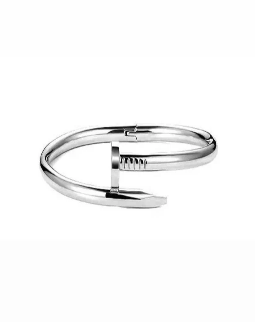 LUXE Silver Nail Bracelet